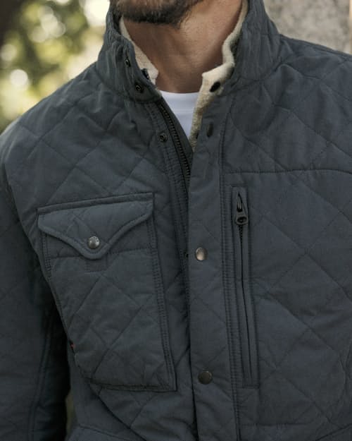 lifestyle image of Quilted Insulated Tanker Jacket