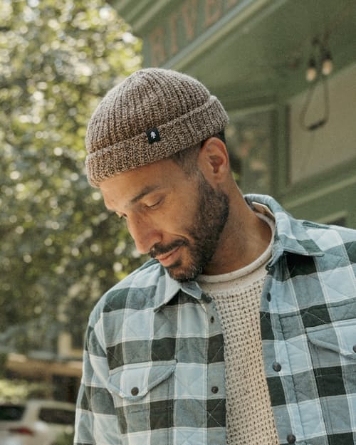 lifestyle image of Short Roll Beanie