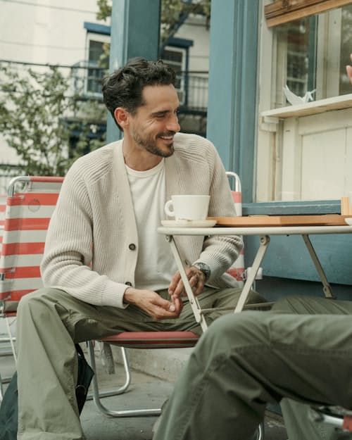 lifestyle image of Bolinas V-Neck Cardigan