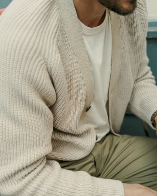 lifestyle image of Bolinas V-Neck Cardigan