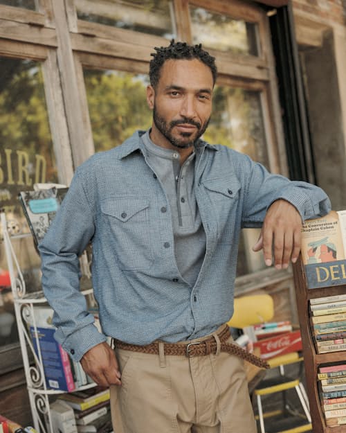 lifestyle image of Soft Brushed Utility Workshirt