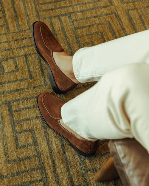 lifestyle image of Huckberry x Jacques Solovière Jacques New Loafer