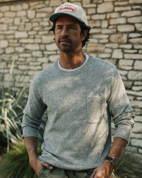 lifestyle image of Cotton Linen Sweater Crew