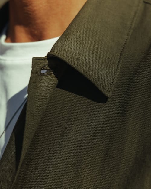 lifestyle image of Linen Chore Jacket