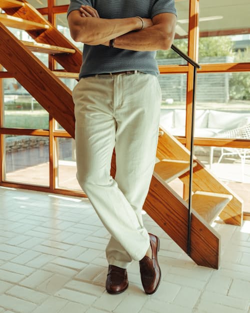 lifestyle image of Cotton Linen Chino - HB Straight