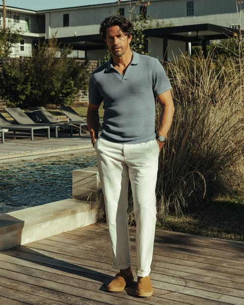 lifestyle image of Cotton Linen Chino - HB Straight