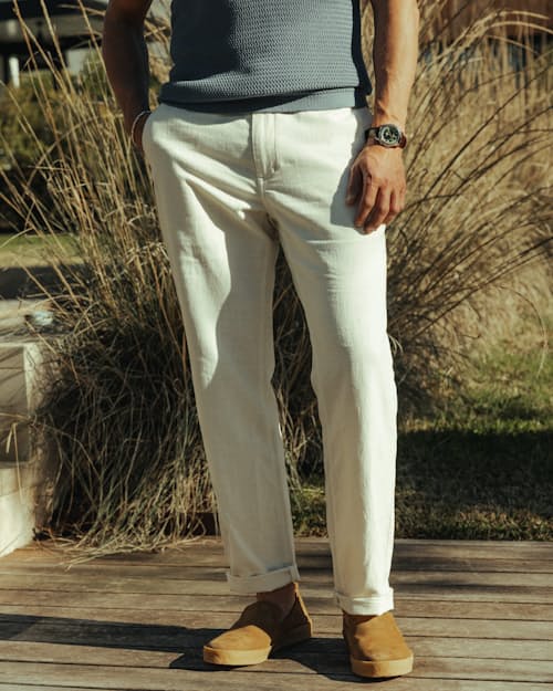 lifestyle image of Cotton Linen Chino - HB Straight