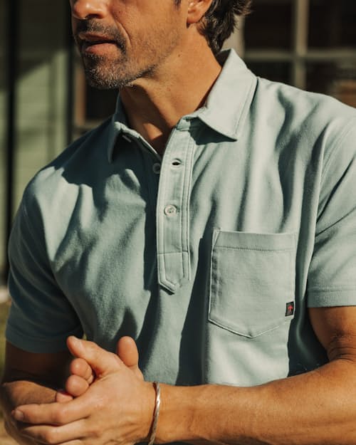 lifestyle image of Pique Slot Polo