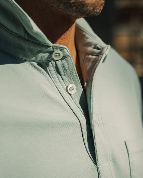 lifestyle image of Pique Slot Polo
