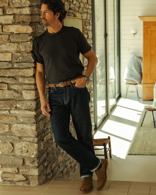lifestyle image of American Reserve Selvedge Jean - Vintage Straight