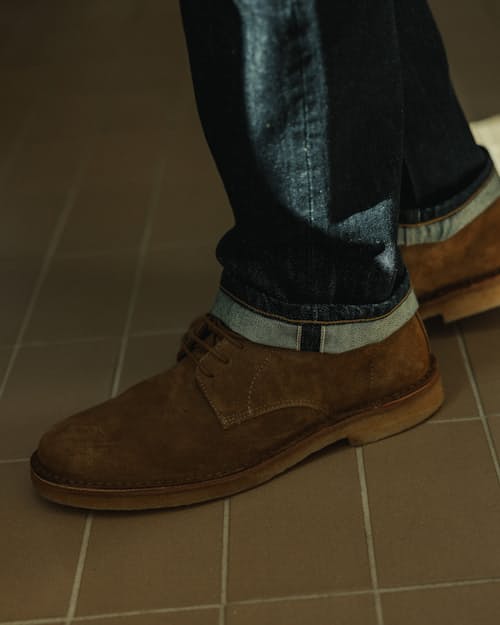 lifestyle image of American Reserve Selvedge Jean - Vintage Straight