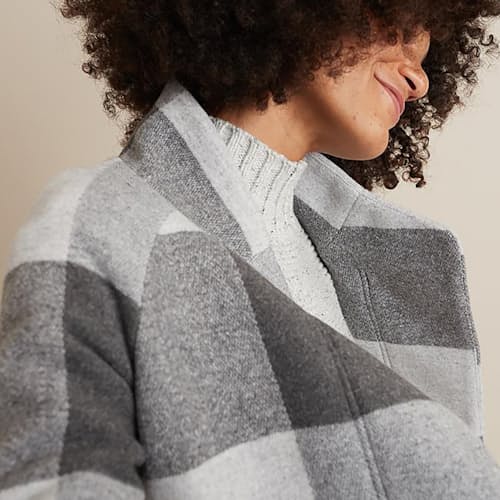 laydown image of Women's Stephanie Cocoon Coat