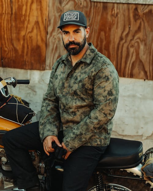 lifestyle image of James Waxed Snap Jacket