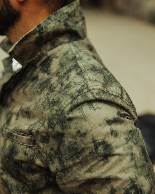 lifestyle image of James Waxed Snap Jacket
