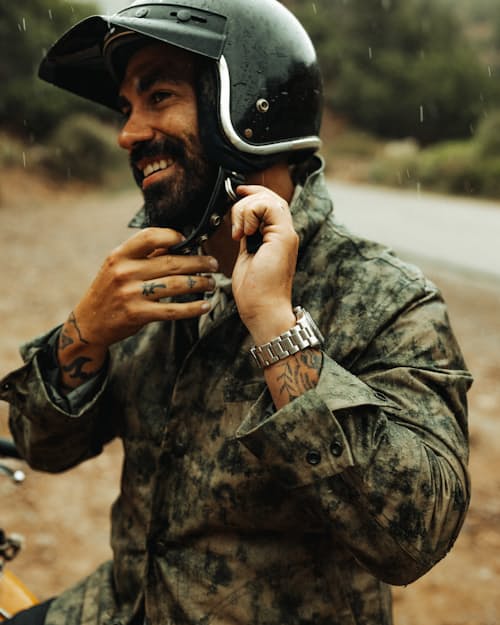 lifestyle image of James Waxed Snap Jacket