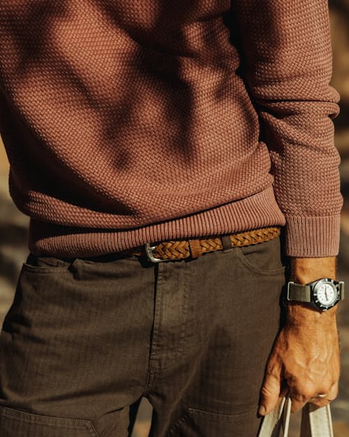 lifestyle image of Braided Leather Belt