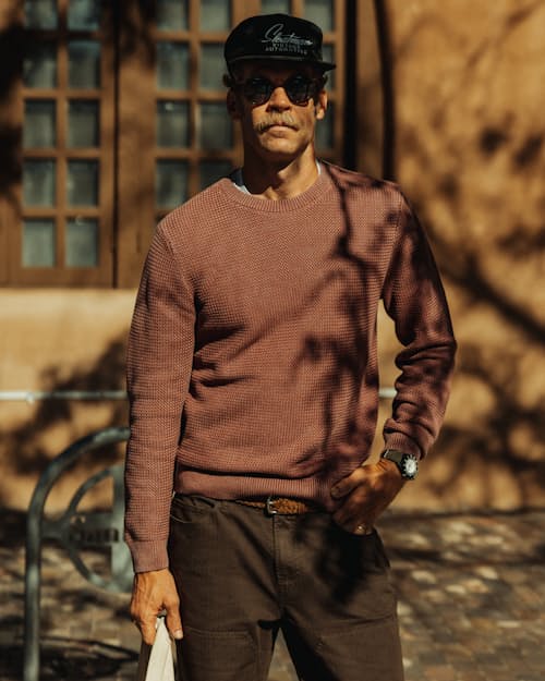 lifestyle image of Washed Cotton Crewneck