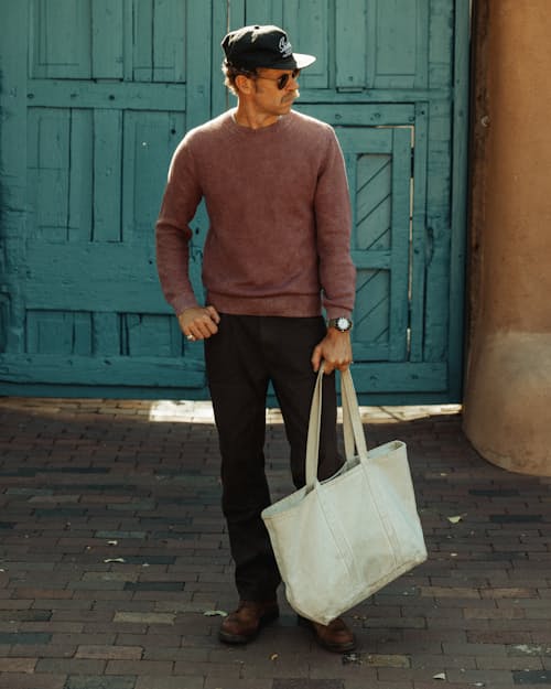 lifestyle image of Washed Cotton Crewneck