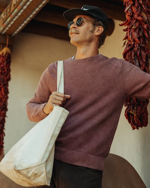 lifestyle image of Washed Cotton Crewneck