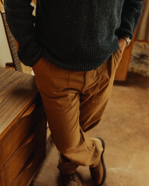lifestyle image of Flannel Sateen Fatigue Pant