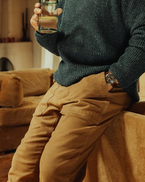 lifestyle image of Flannel Sateen Fatigue Pant