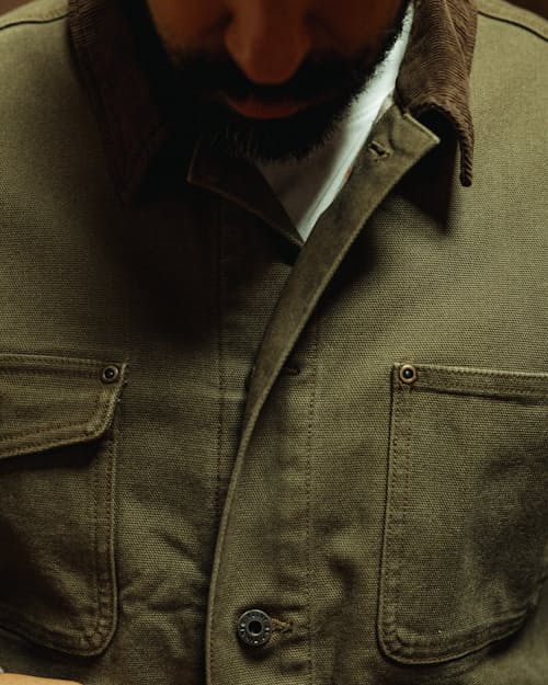 lifestyle image of Mason Flannel-Lined Chore Coat