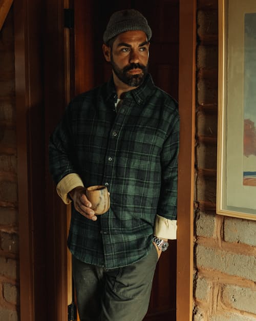 lifestyle image of Chamois Lined Flannel Shirt
