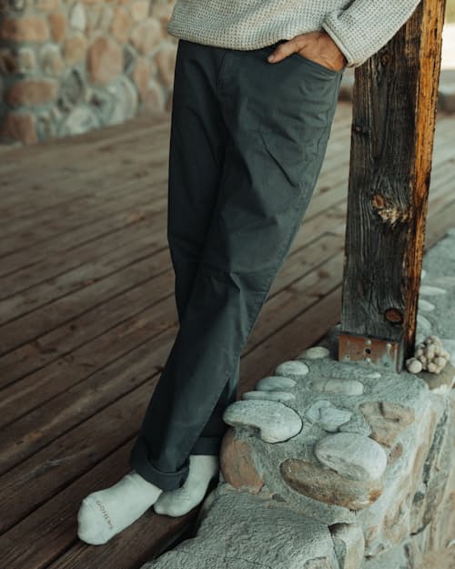 lifestyle image of Vintage Wash 365 5-Pocket Pant - HB Athletic Straight