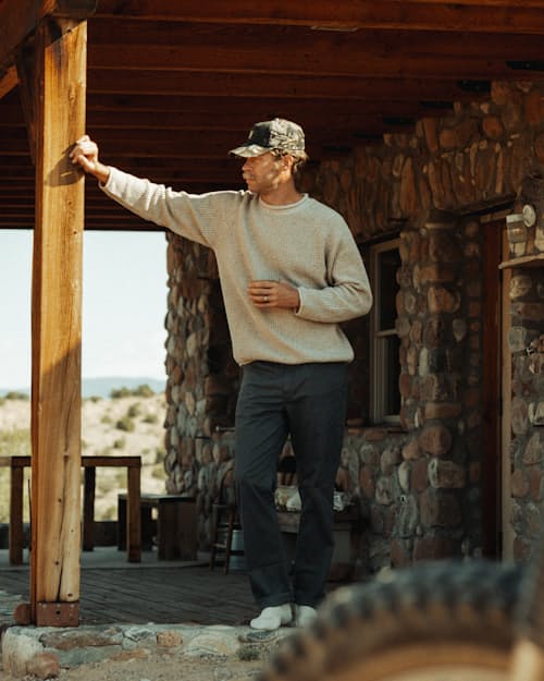 lifestyle image of Recycled Cotton Headlands Rollneck Sweater