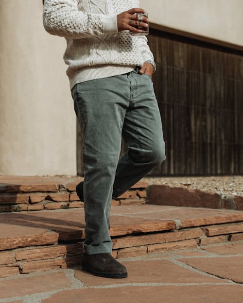 lifestyle image of Vintage Wash 365 5-Pocket Pant - HB Athletic Straight