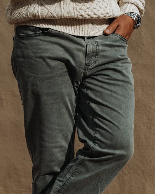 lifestyle image of Vintage Wash 365 5-Pocket Pant - HB Athletic Straight