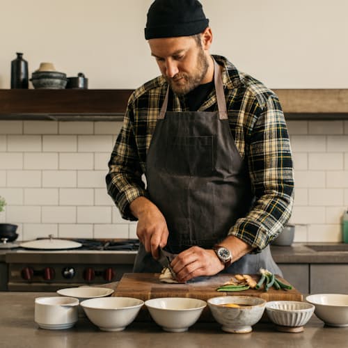 laydown image of Brad Leone Waxed Apron