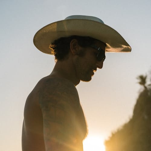 laydown image of Longhorn Straw Hat