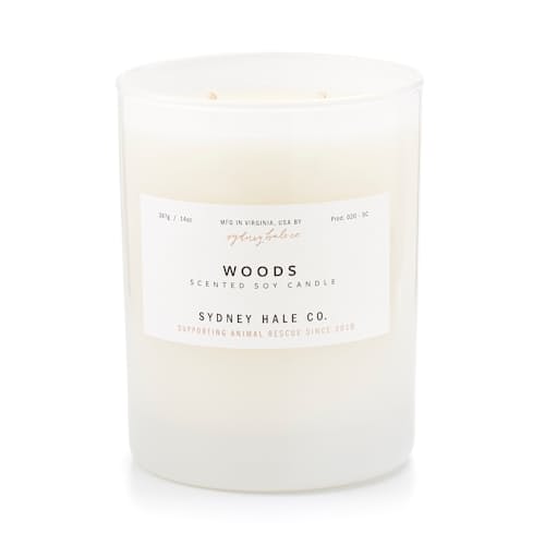 laydown image of Woods Candle