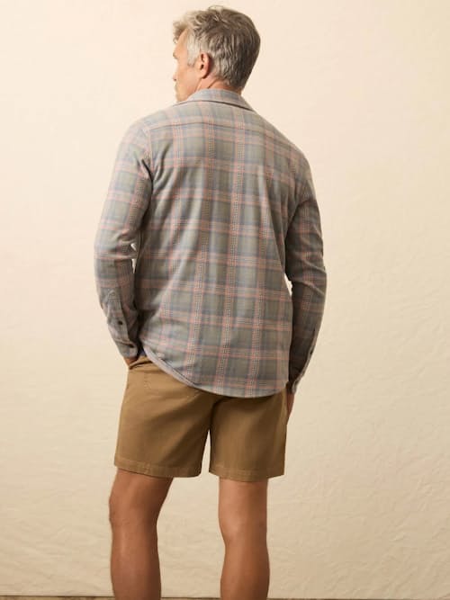 on model image of Legend Sweater Flannel Shirt