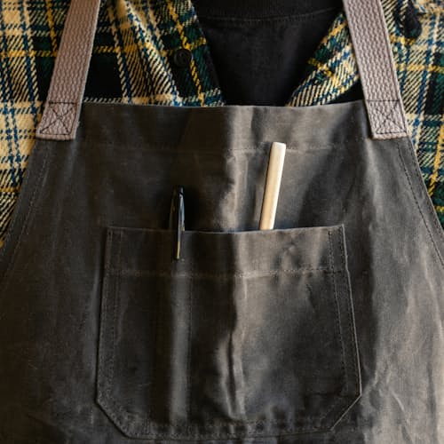 laydown image of Brad Leone Waxed Apron