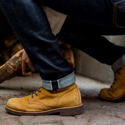 laydown image of Huckberry x Chippewa - 6" Service Boot