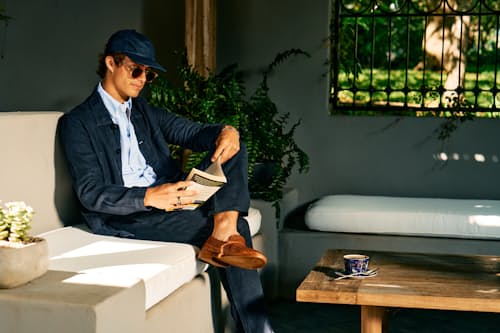 lifestyle image of Patnoflex Woven Leather Loafer