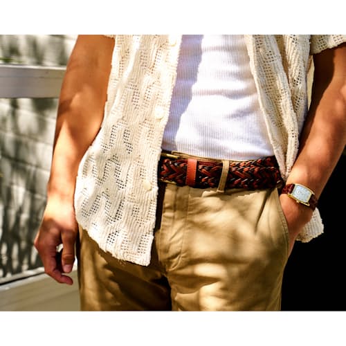 lifestyle image of Braided Leather Belt
