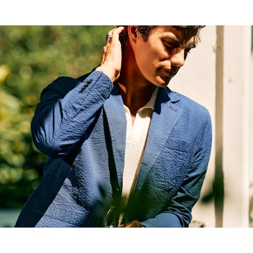 lifestyle image of Seersucker Blazer