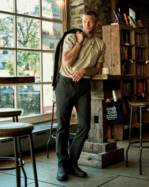 lifestyle image of 365 5-Pocket Pant - HB Straight