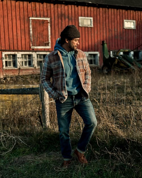 lifestyle image of Stretch Selvedge Denim - HB Straight