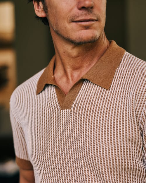 lifestyle image of Short Sleeve Cotton Cashmere Goleta Polo