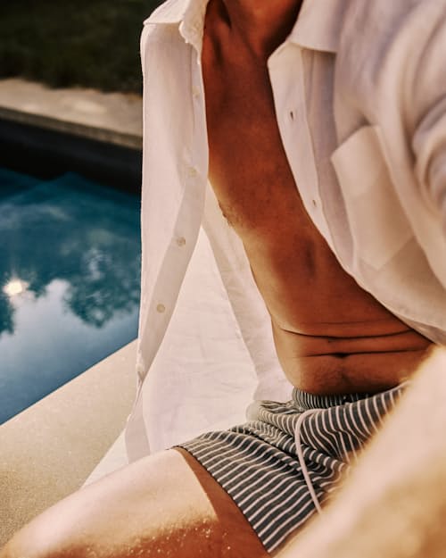 lifestyle image of Isles Linen Shirt