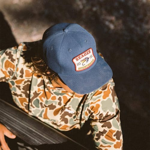 lifestyle image of Seager Sportsman Snapback Hat