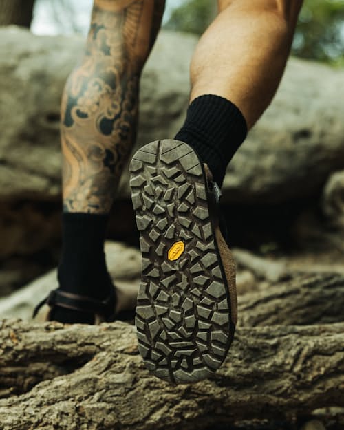 lifestyle image of Huckberry x Bedrock Mountain Clog