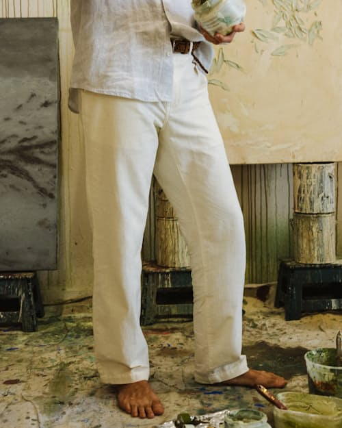 lifestyle image of Cotton Linen Chino - HB Straight