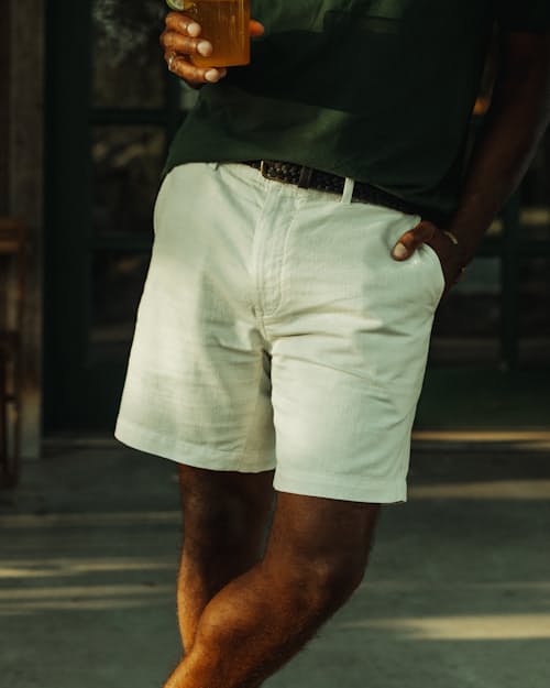 lifestyle image of Cotton Linen Chino Short - 7"