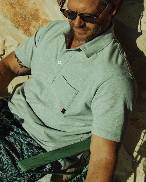 lifestyle image of Pique Slot Polo