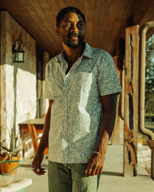lifestyle image of Poplin Draftsman Short Sleeve Shirt
